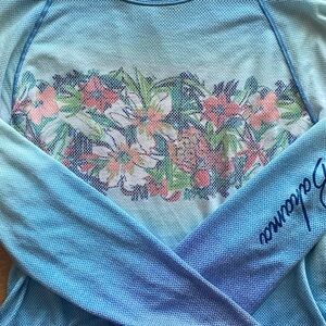 Tommy Bahama Tropical “Island Zone” Long Sleeve Shirt Rayon/Spandex Men Small